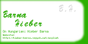 barna hieber business card